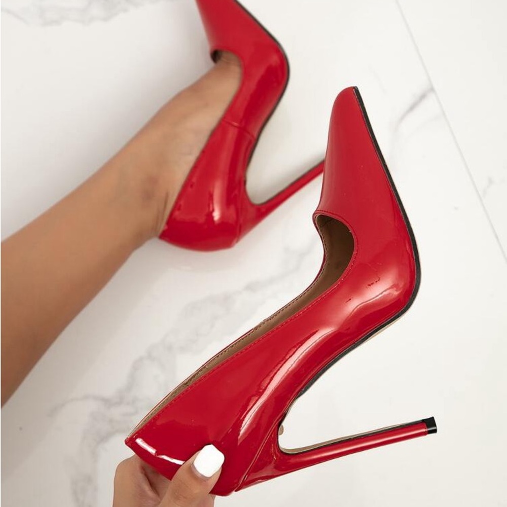 SHEIN Glossy Red High Heels